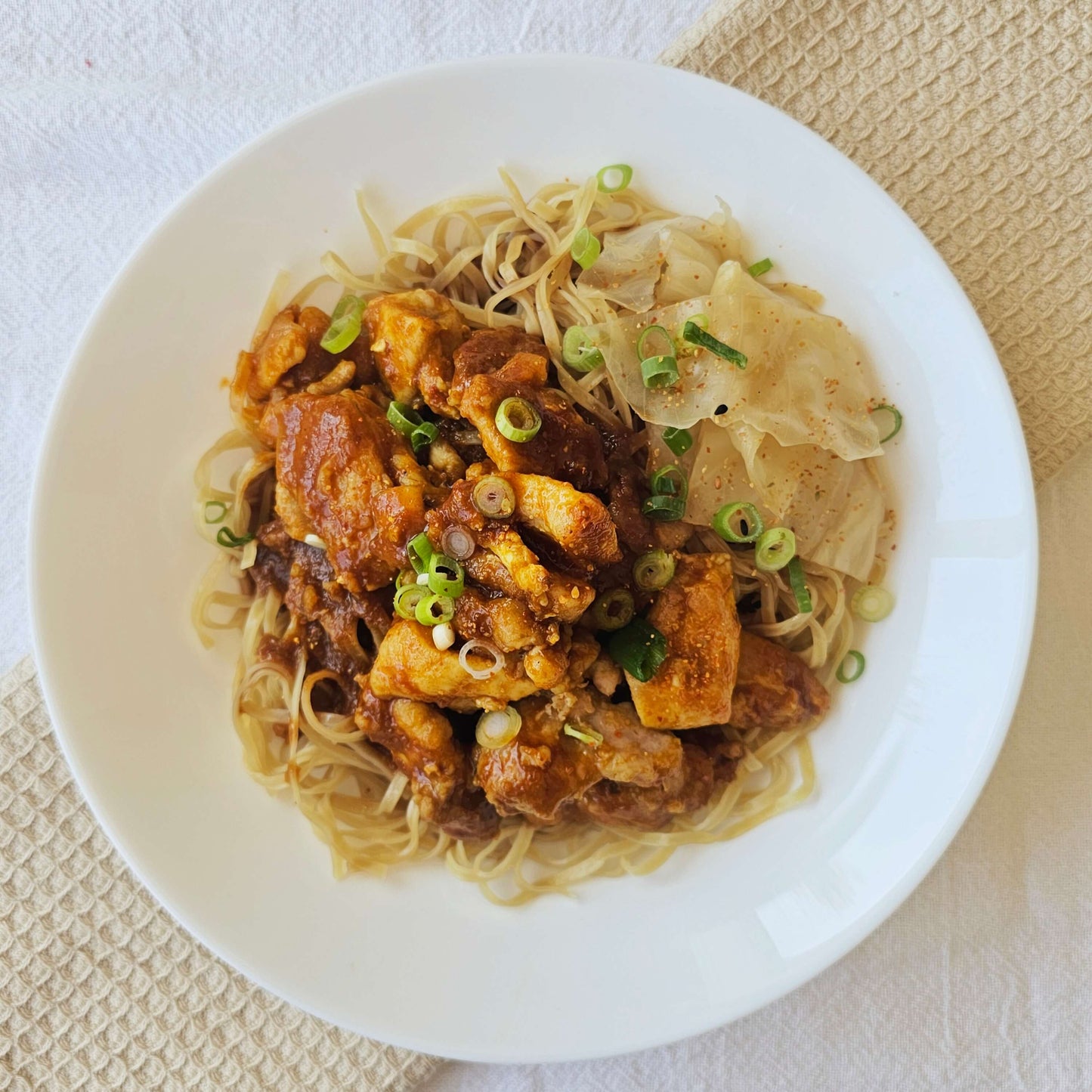 Dry Curry Chicken Noodles